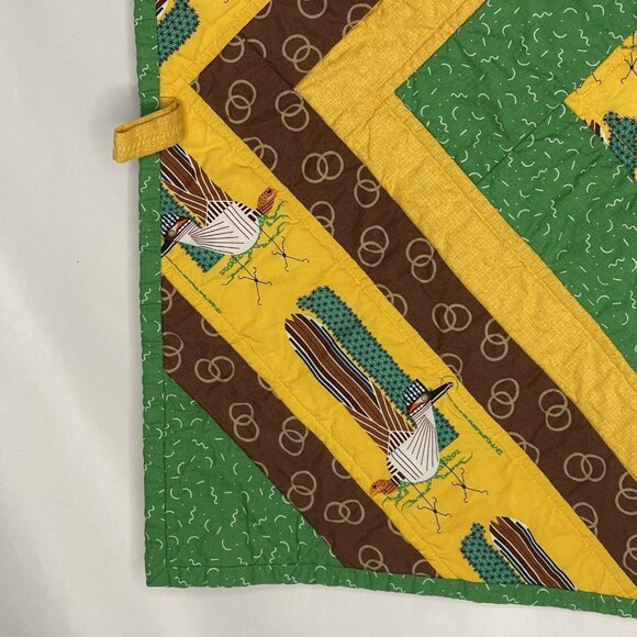 Roadrunner Lizard Cactus Fabric Quilt Square Charley Harper Organic Cotton 21x18 - Picture 9 of 9